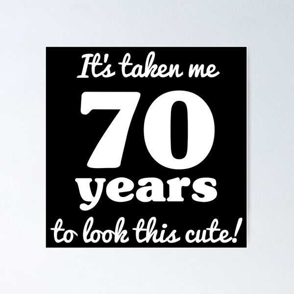 Item preview, Cute 70th Birthday For Women designed and sold by thepixelgarden.