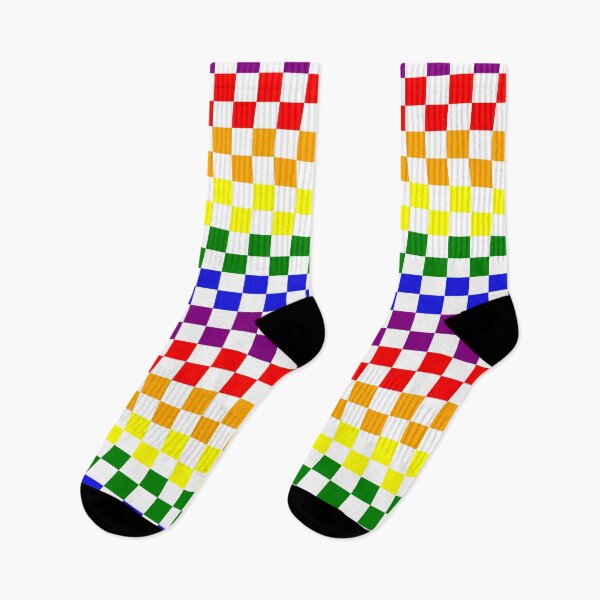 Item preview, LGBTQ rainbow checkered pattern designed and sold by ImagineKaye.