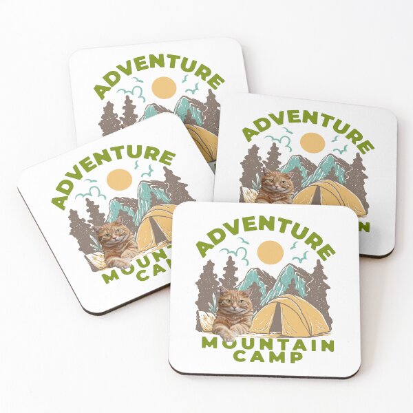 Item preview, Vintage adventure mountain camp with Cats designed and sold by taogiauco.