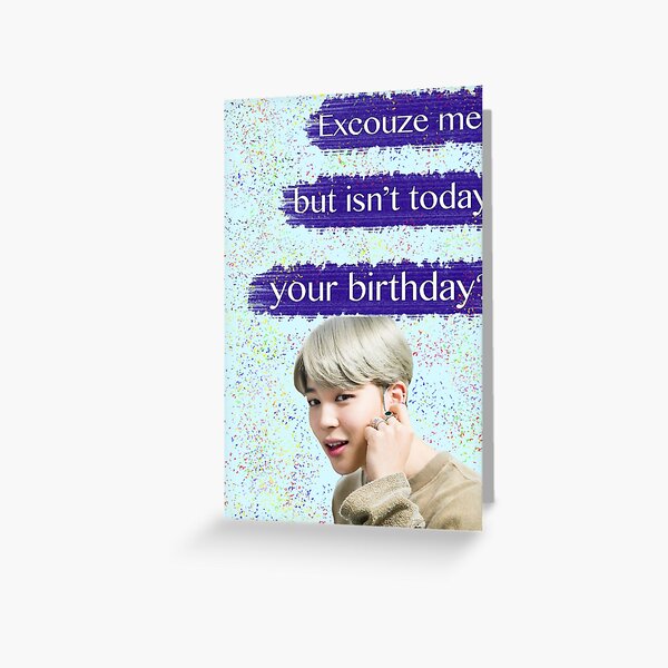 Tarjeta de cumpleaños Jimin Tarjetas de felicitación