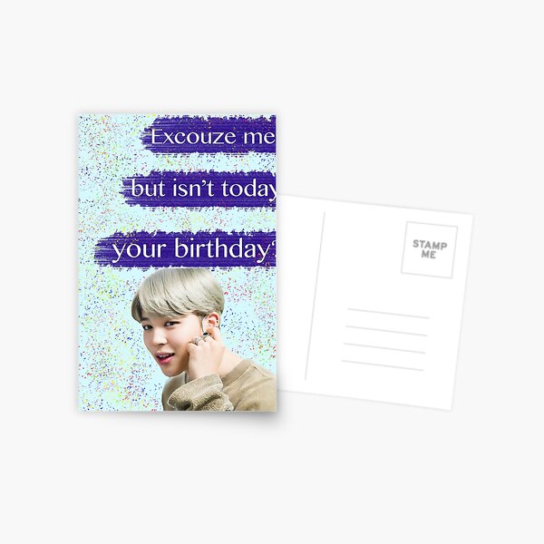 Jimin Birthday Card Postcard