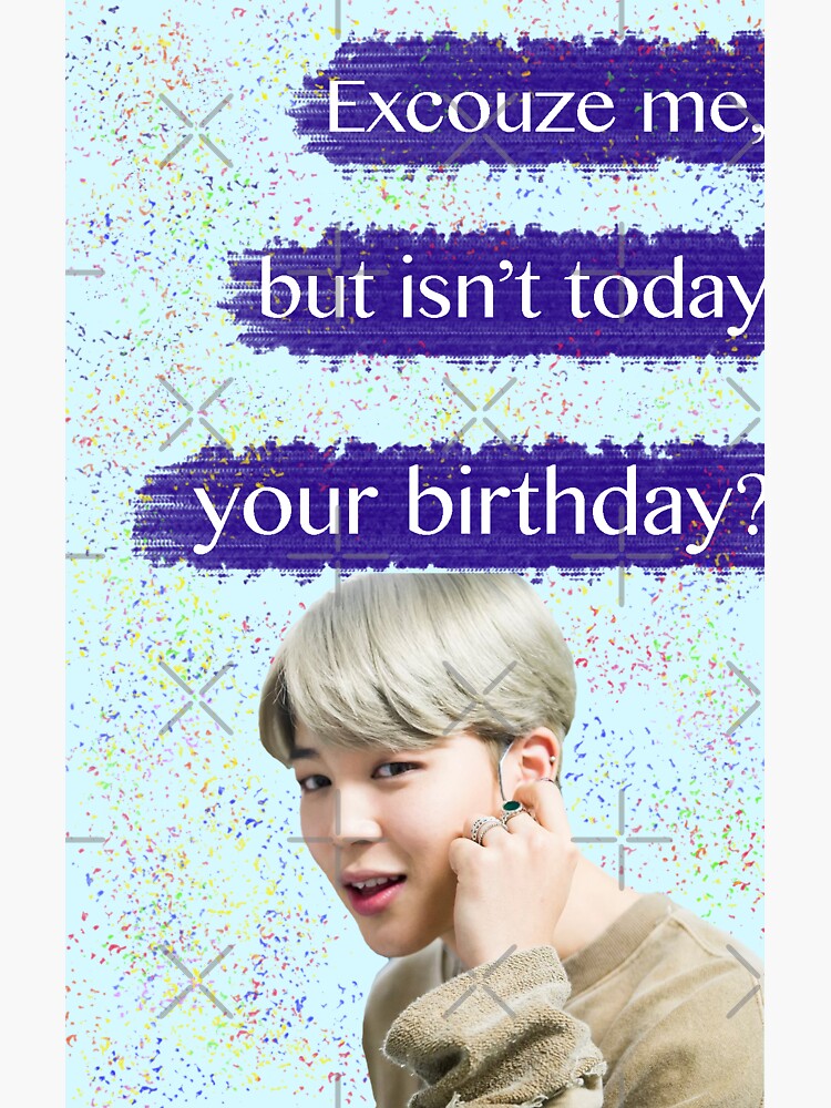 "Jimin Birthday Card" Sticker by baekgie29 | Redbubble