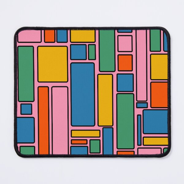 Item preview, Modulus Colorful Retro Geometric Pop Pattern on Pink designed and sold by kierkegaard.