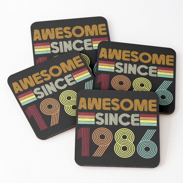 Item preview, Awesome Since 1986 36th Birthday Retro 36 Year Old BDay Men designed and sold by Tobiasforslund.