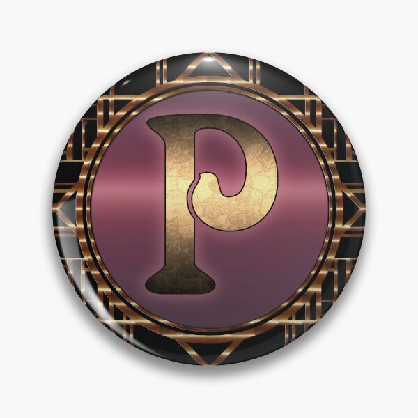 Item preview, Art Deco Letter P 1920's Gold Glamor Vintage designed and sold by Xarah.