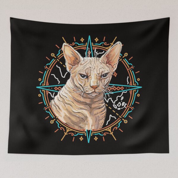Item preview, World compass monoline Sphynx Cats - Sphynx Lover designed and sold by taogiauco.