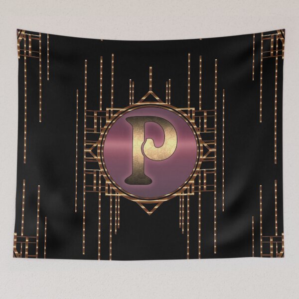 Item preview, Art Deco Letter P 1920's Gold Glamor Vintage designed and sold by Xarah.