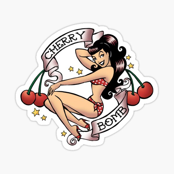 Rockabilly Girl Stickers for Sale