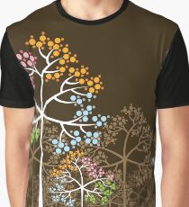 Colorful Four Seasons Trees Graphic T-Shirt