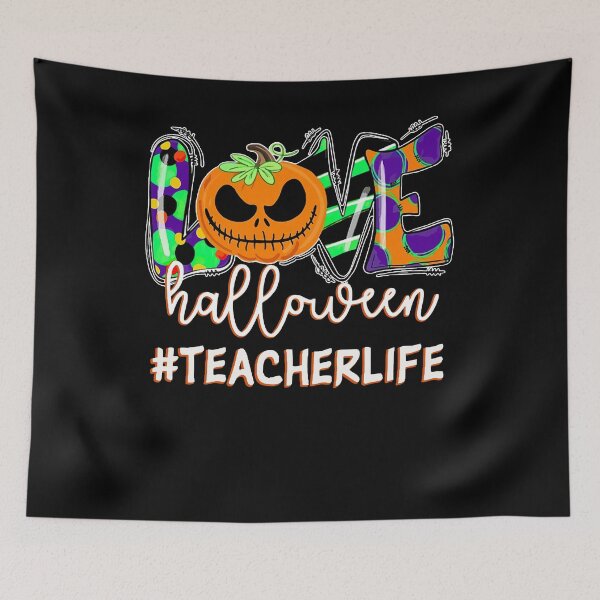 Item preview, Love Halloween Teacherlife pumpkin school ghosts spooky teacher vintage designed and sold by elizabethdawnn.