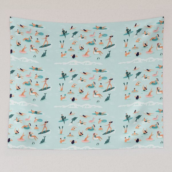 Item preview, Sea swimming. Active people diving designed and sold by JasmineeBrown.