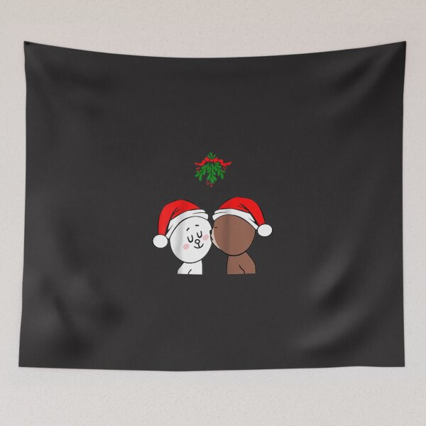 Item preview, Brown-Bear-Cony-Bunny-Rabbit-Christmas-Kiss-Under- designed and sold by anjwkjudith.