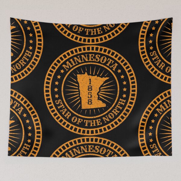 Item preview, Minnesota - MN MIN Map Slogan Motto Star of the North - Land of 10000 lakes North Star designed and sold by Ranggasme.