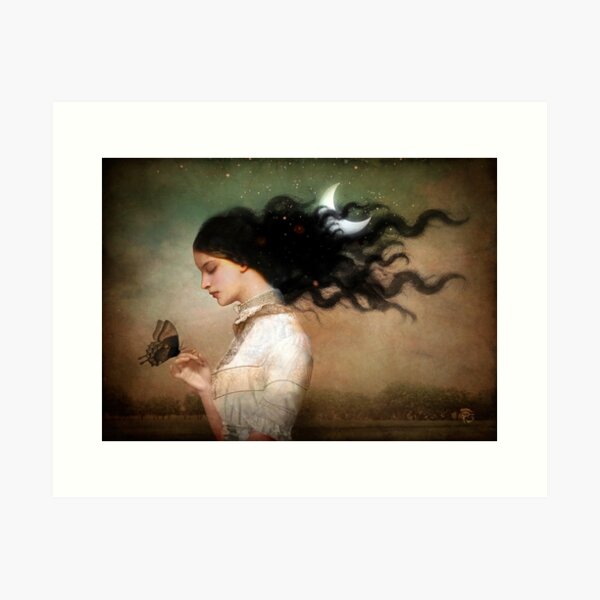 she likes the night Art Print