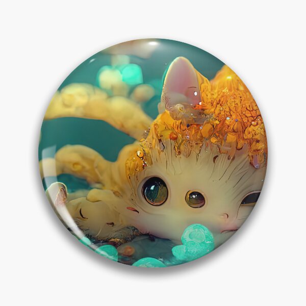 Item preview, Aquatic Bioluminescent Cat Lounging in Seaweed designed and sold by Jacob Montanez.