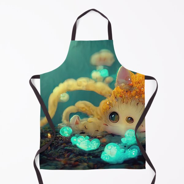 Item preview, Aquatic Bioluminescent Cat Lounging in Seaweed designed and sold by Jacob Montanez.