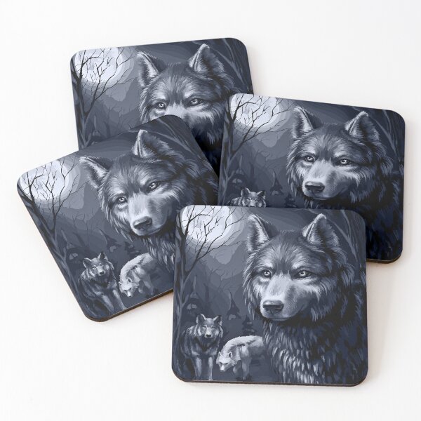 Item preview, To My Son Wolf Art In The Forest At Night designed and sold by AlwineSeidel.
