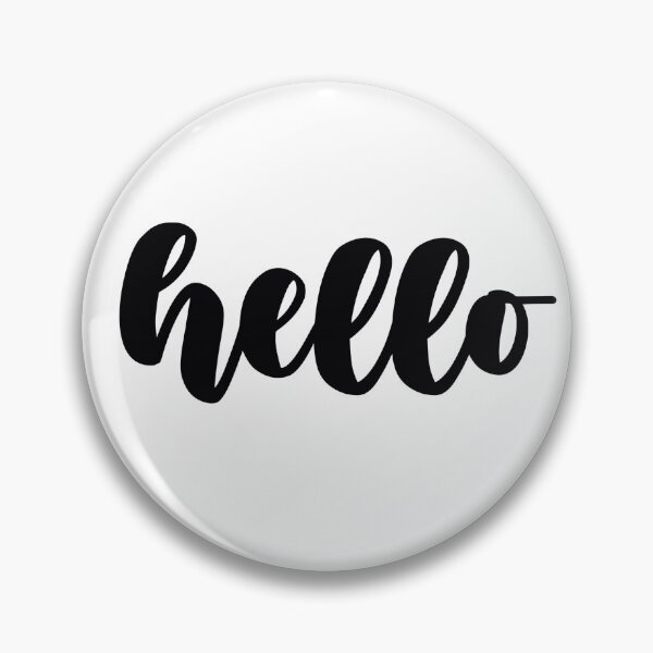 Item preview, Lettering Hello Sticker in Black designed and sold by BlueSimon.
