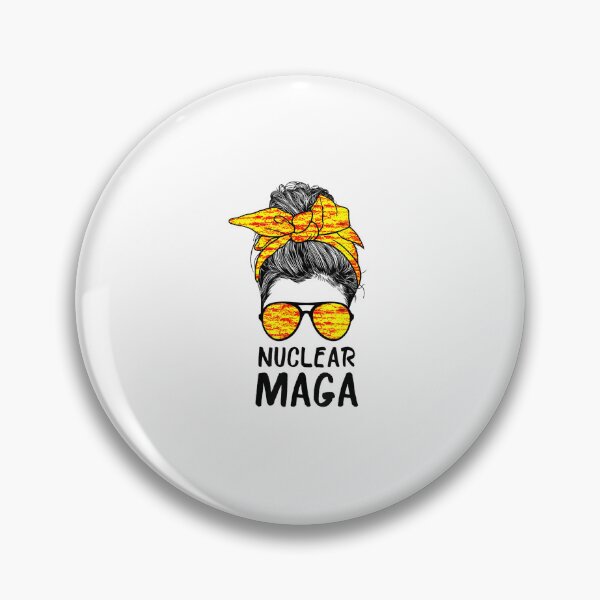 Item preview, Nuclear Maga Messy Bun American Flag Pro Trump designed and sold by RonniePotter78.