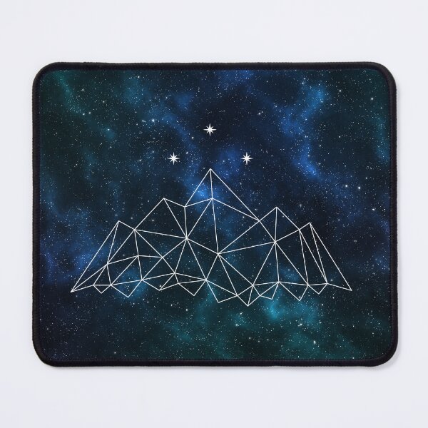 Item preview, Night court - geometric mountain and stars on galaxy background designed and sold by Ranp.