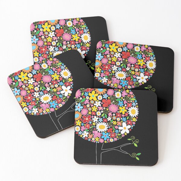Item preview, Whimsical Colorful Spring Flowers Pop Tree © fatfatin designed and sold by fatfatin.