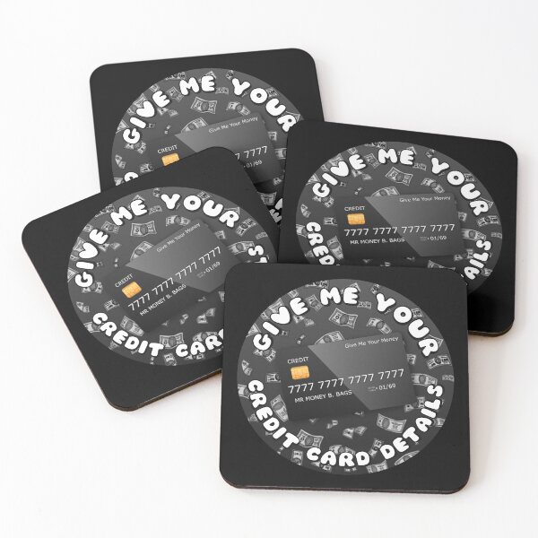Item preview, Give Me Your Credit Card Details Black designed and sold by everything4eva.