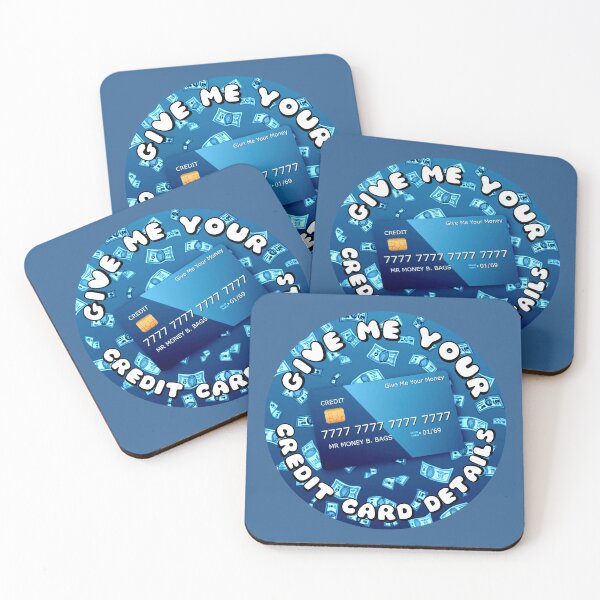 Item preview, Give Me Your Credit Card Details Blue designed and sold by everything4eva.