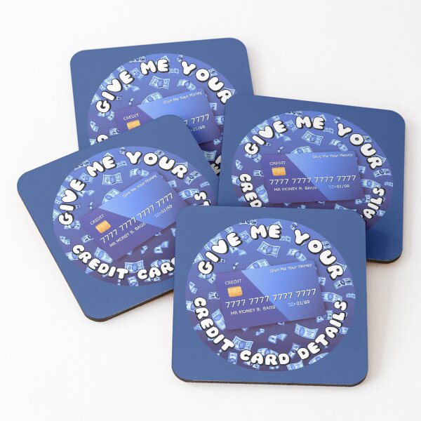 Item preview, Give Me Your Credit Card Details Blue designed and sold by everything4eva.