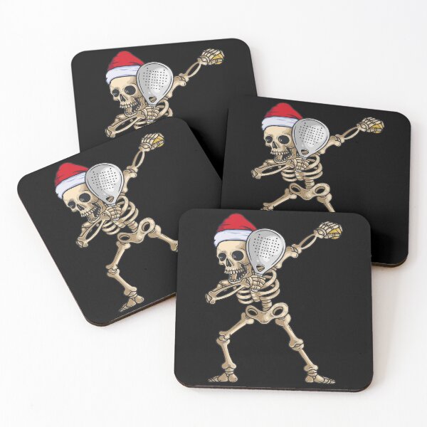 Item preview, Padel Christmas Skeleton Santa Hat and Paddle Tennis Racket designed and sold by grinta2021.