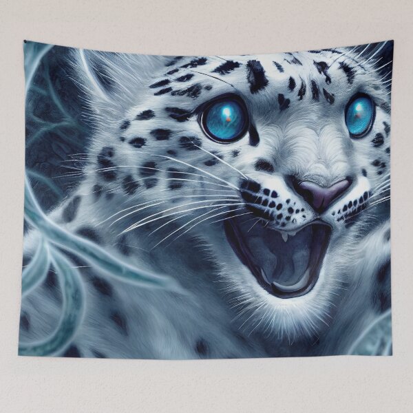 Item preview, Fierce Snow Leopard Leaping designed and sold by Jacob Montanez.