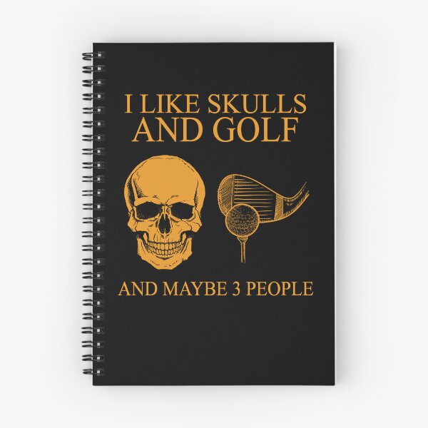 Item preview, I like skulls and golf and maybe 3 people funny black and white cool spooky cute ghost designed and sold by elizabethdawnn.