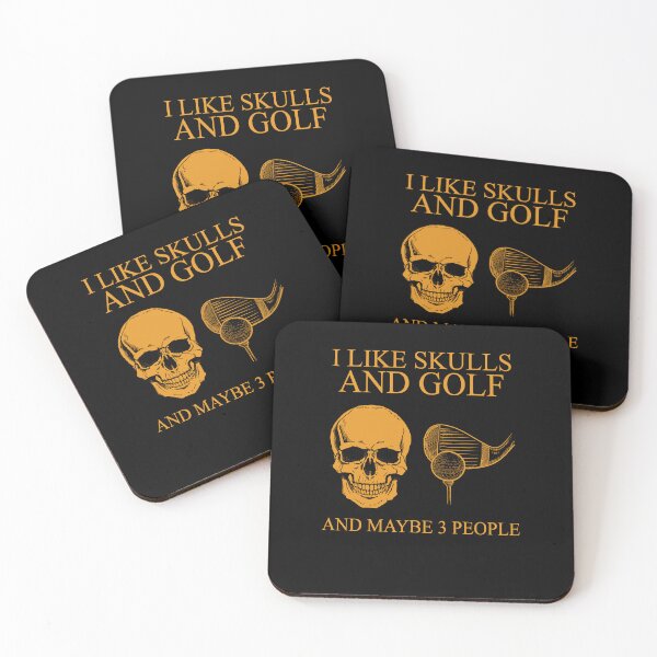 Item preview, I like skulls and golf and maybe 3 people funny black and white cool spooky cute ghost designed and sold by elizabethdawnn.
