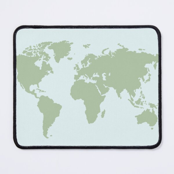 Item preview, Map of the world in green designed and sold by Milanicole.