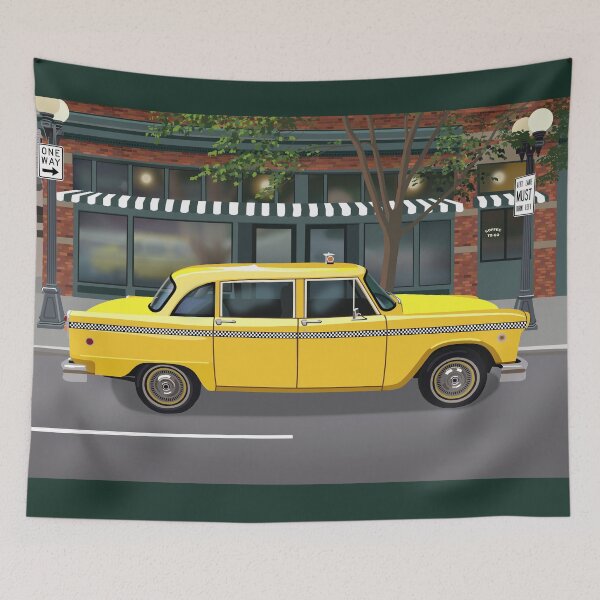 Item preview, Yellow Taxicab in Seattle designed and sold by Scat the cat.