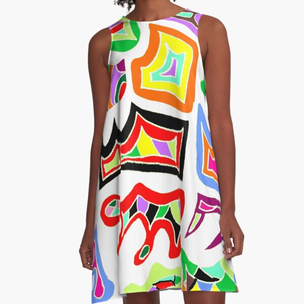 Item preview, FELLING GROOVY | THE COLOUR RIOT | HAND DRAWN PSYCHEDELIC WHITE BACKGROUND designed and sold by Jane Holloway.