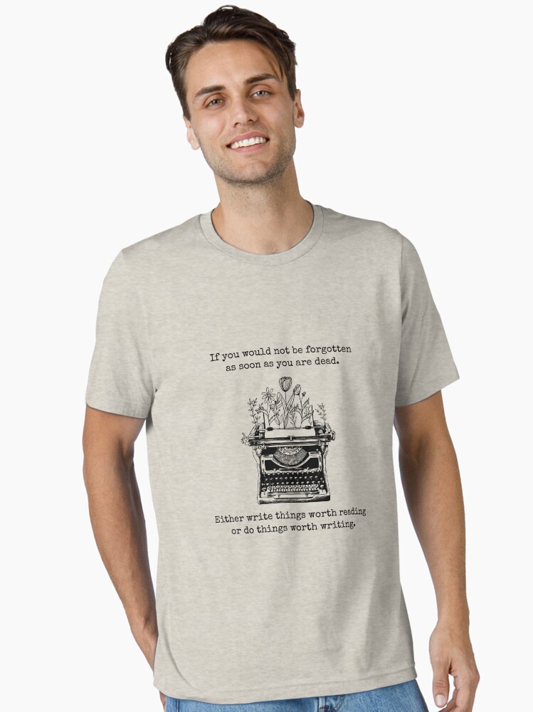 Inspirational Saying Typewriter Flower Great Quote