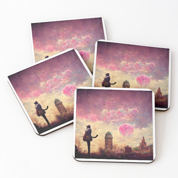 Item preview, Pink steampunk cat world designed and sold by tjkyong.