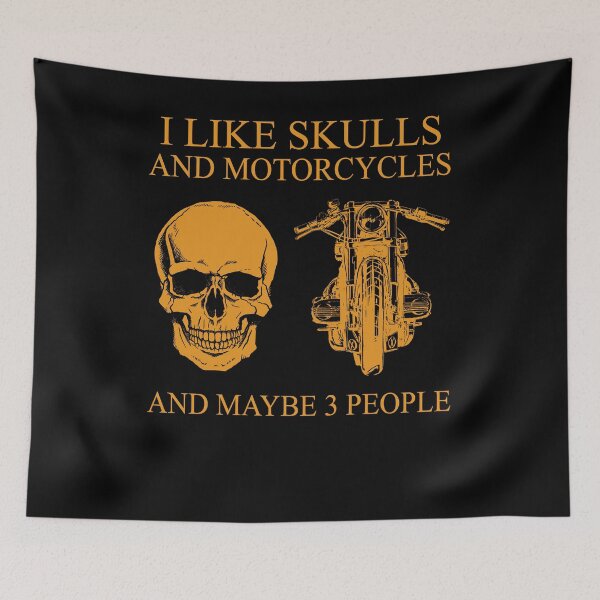 Item preview, I like skulls and motorcycle and maybe 3 people biker great cool motorcycle retro vintage  designed and sold by elizabethdawnn.
