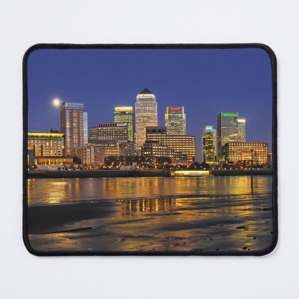 Item preview, River Thames flowing past Canary Wharf designed and sold by twixt-two-wheels.