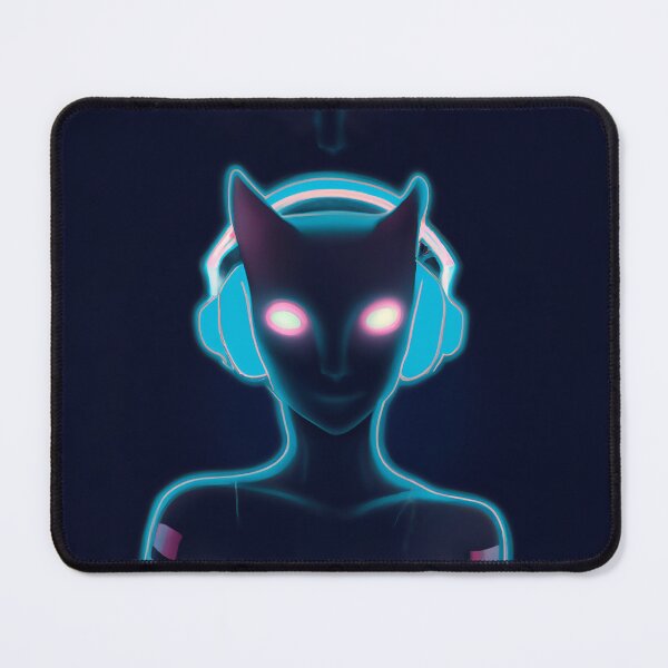 Item preview, Cyborg synthwave cat lady DJ designed and sold by Arc1.