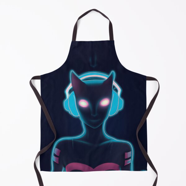 Item preview, Cyborg synthwave cat lady DJ designed and sold by Arc1.