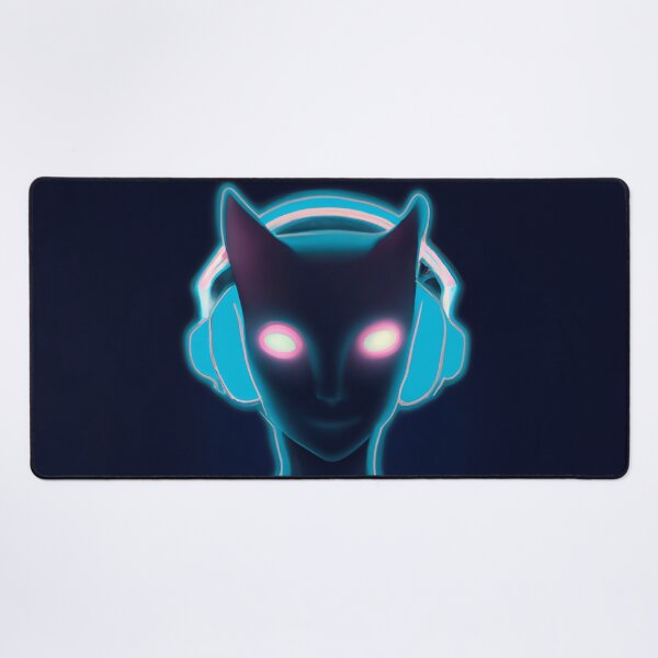 Item preview, Cyborg synthwave cat lady DJ designed and sold by Arc1.