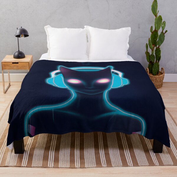 Item preview, Cyborg synthwave cat lady DJ designed and sold by Arc1.
