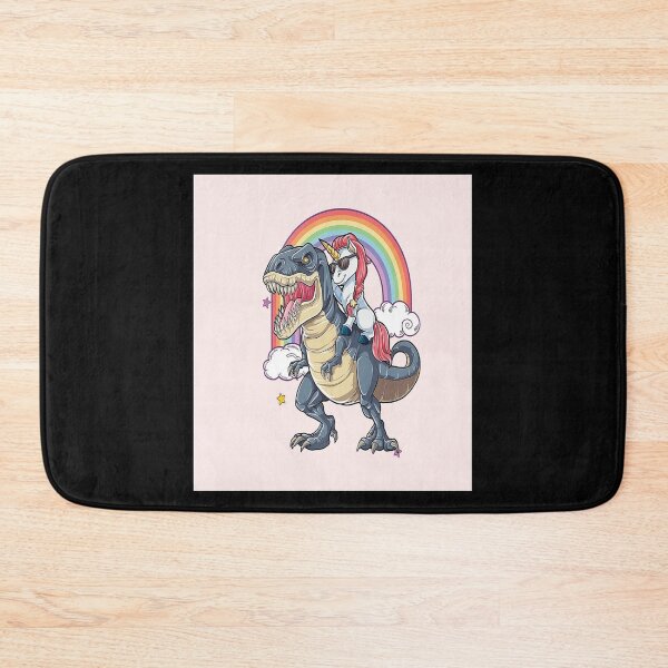 Item preview, Unicornasaurus Rex In A Field Of Unicorn Rainbow Color Pink designed and sold by HildegardBusch.