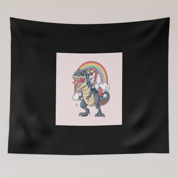Item preview, Unicornasaurus Rex In A Field Of Unicorn Rainbow Color Pink designed and sold by HildegardBusch.