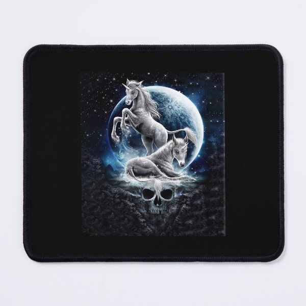 Item preview, Unicorn Skull On The Moon Glittering Galaxy designed and sold by HildegardBusch.
