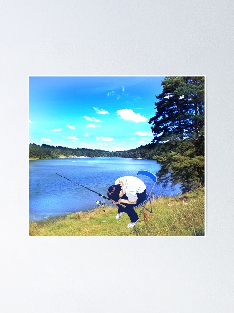 Shinji Fishing Evangelion  Poster for Sale by DaveDango