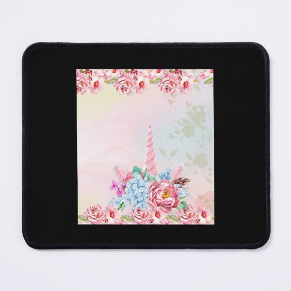 Item preview, Dream Unicorn and flower background watercolor designed and sold by HildegardBusch.