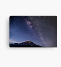 Milky Way on volcano Metal Print