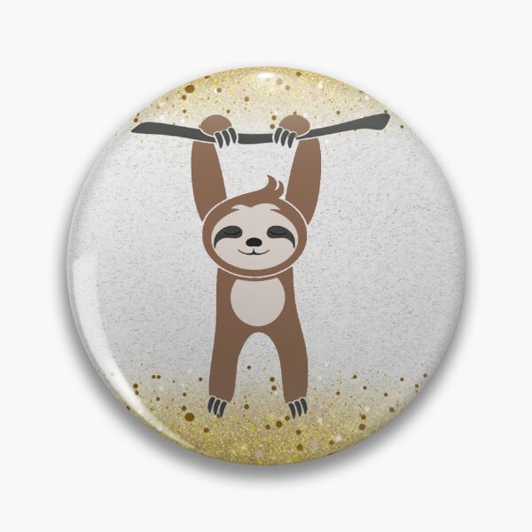 Item preview, Just A Girl Who Loves Sloths Stunning Glitter Yellow designed and sold by CarolinLindem.